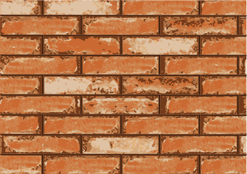 棕色老式砖墙背景矢量设计