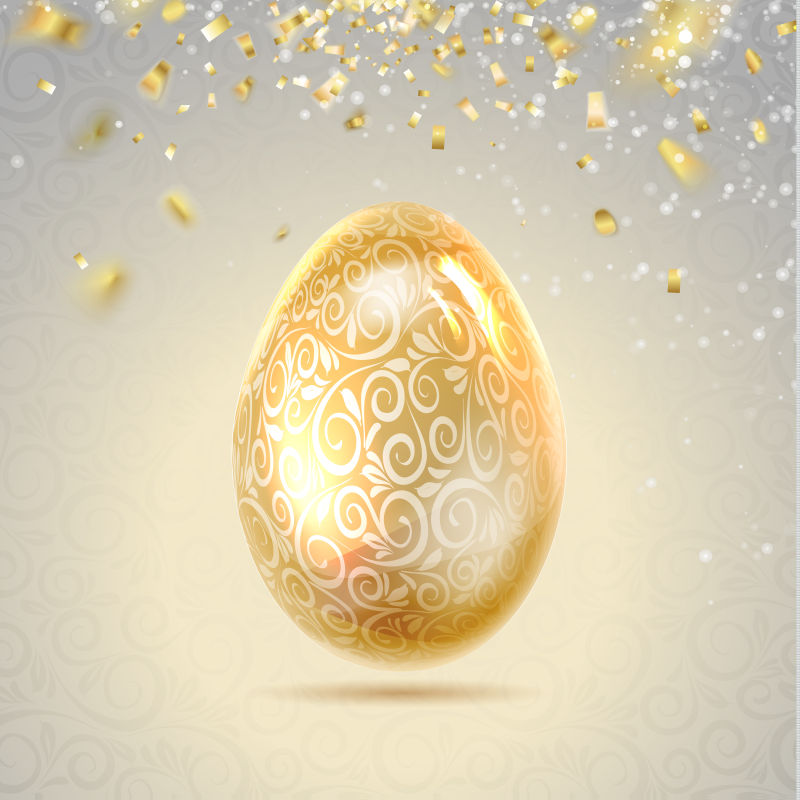 复活节金蛋插图矢量设计