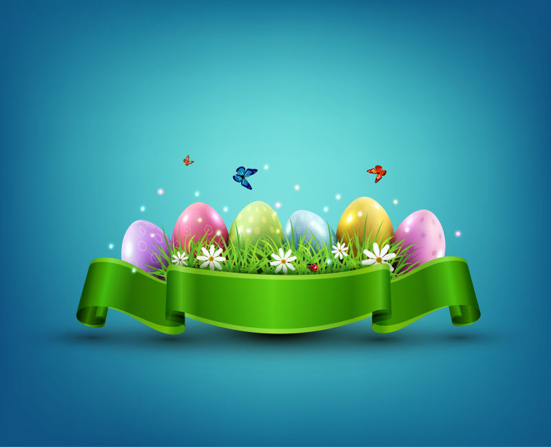 复活节的彩蛋装饰矢量设计