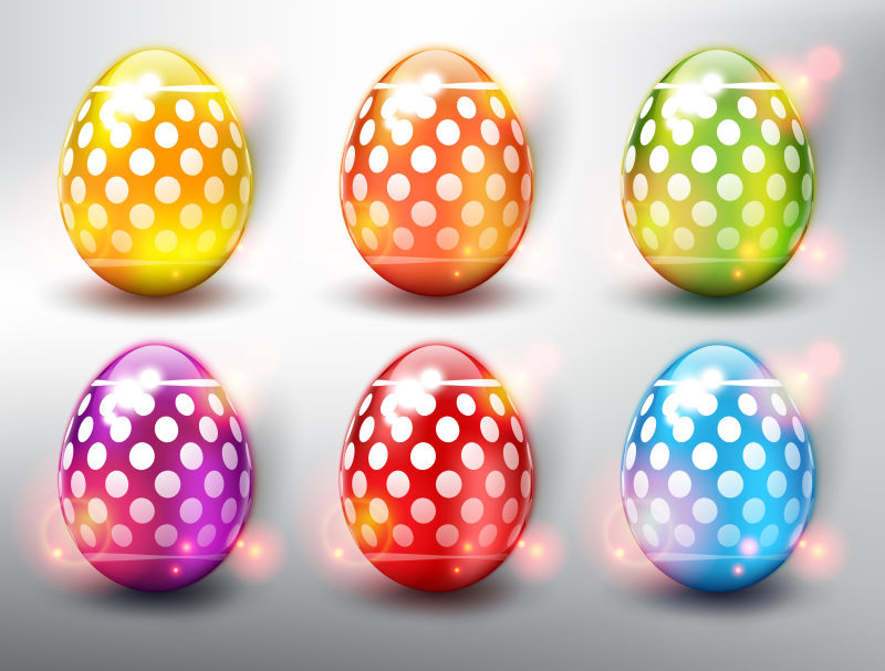 复活节的精美彩蛋插图矢量设计