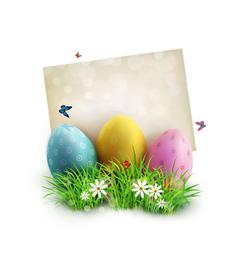 复活节庆典彩蛋矢量插图