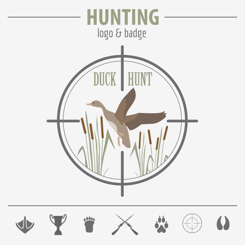 矢量的创意狩猎标志