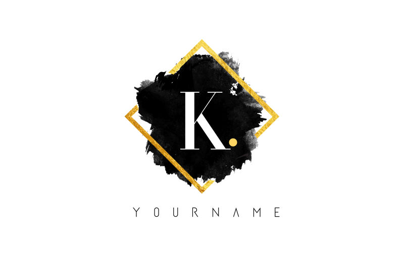 抽象矢量现代字母k的标志设计