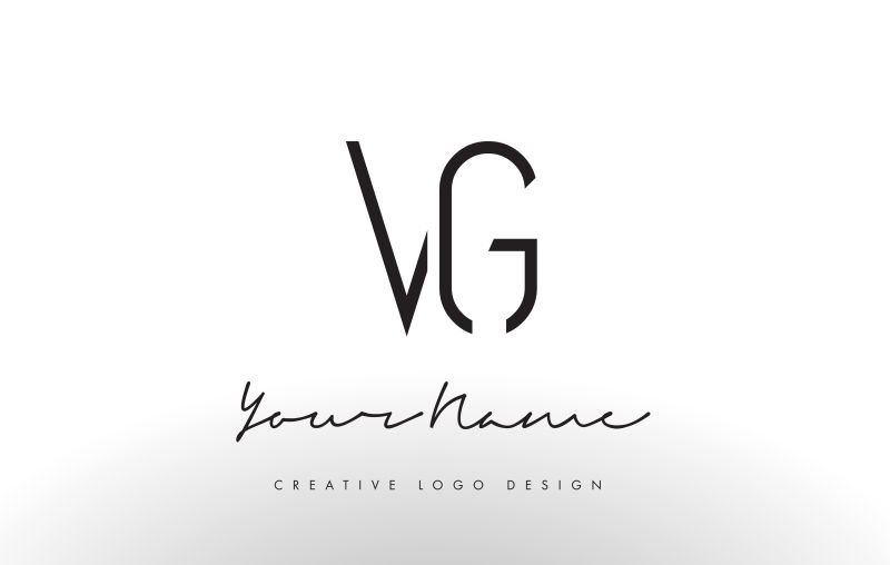 创意矢量字母vg标志设计