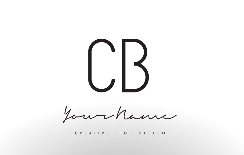 创意矢量字母cb标志设计