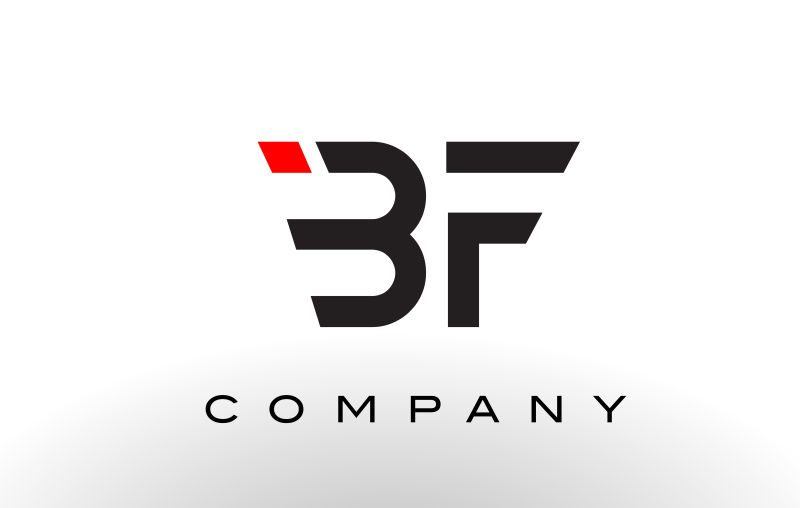 创意矢量字母bf标志设计