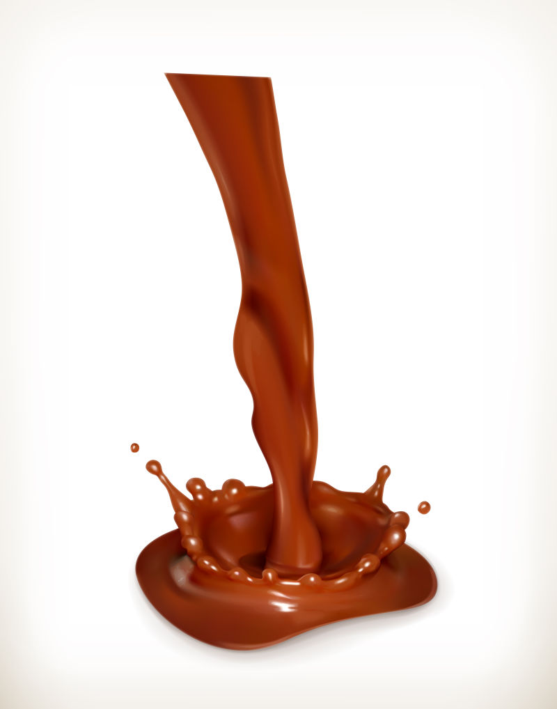 创意矢量现代巧克力牛奶设计