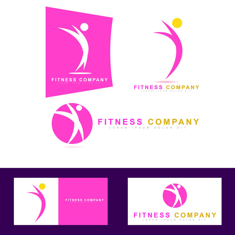 粉色的企业标志矢量设计