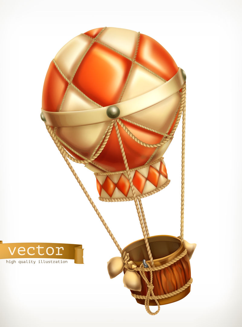 热气球3D矢量图标