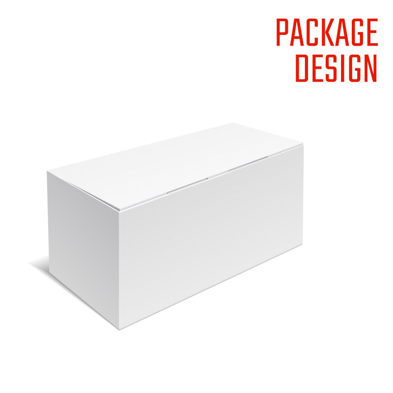 矢量立体长方形包装盒