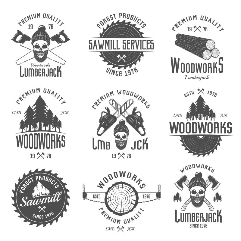 Lumberjack Black White徽记
