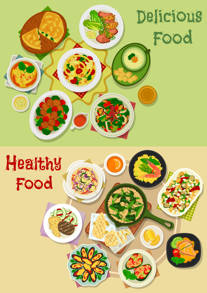 食品主题设计主餐图标