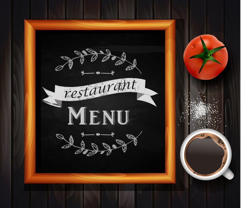 抽象矢量现代餐厅菜单
