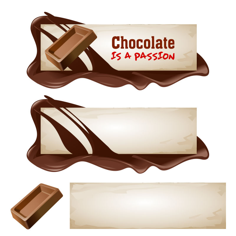 创意矢量经典巧克力横幅设计