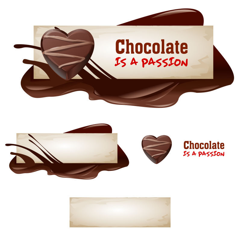 创意矢量现代巧克力元素横幅