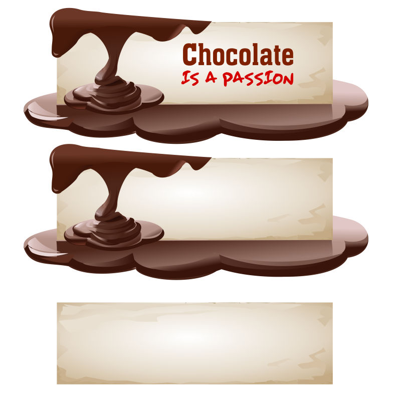 创意矢量现代巧克力横幅设计