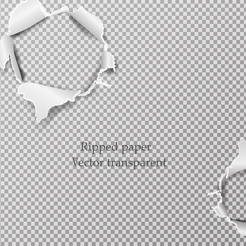 抽象矢量白色撕开的纸设计元素