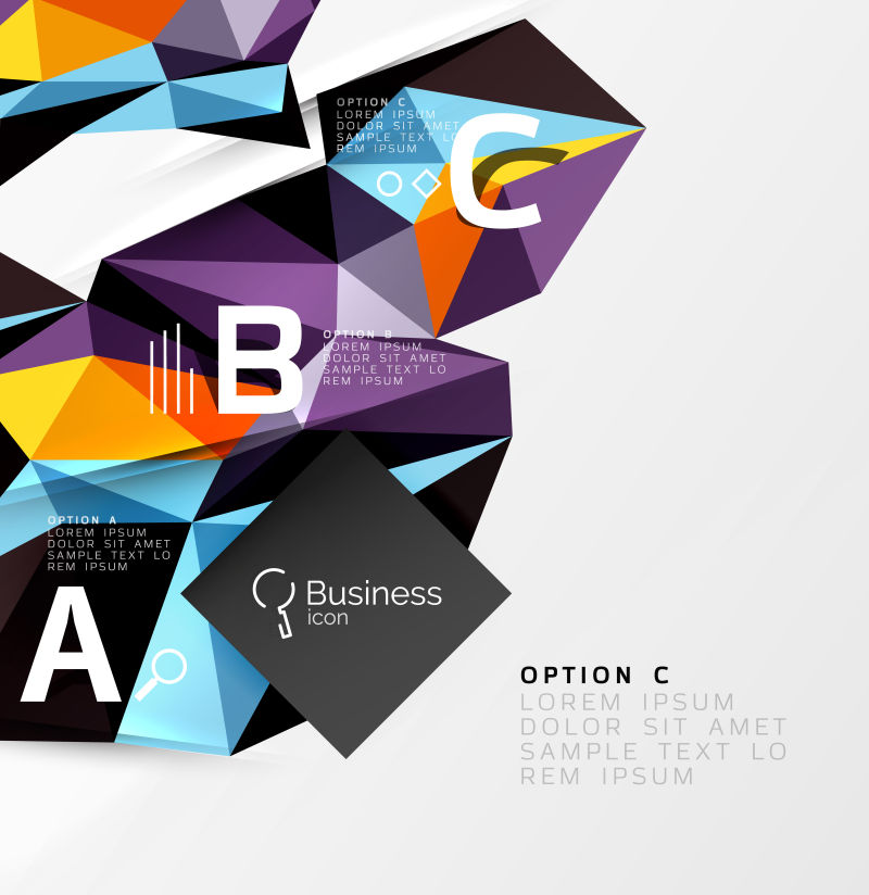 抽象矢量字母abc元素的商业几何纹理背景