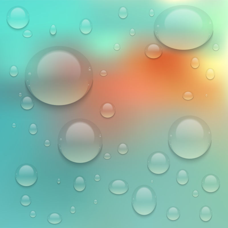 透明水滴图案矢量背景