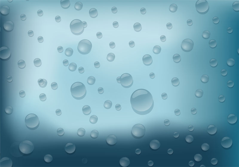 透明的水滴背景矢量设计