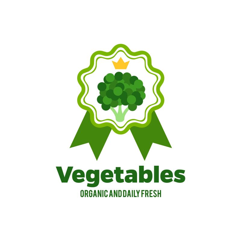 矢量创意蔬菜的平面标志设计