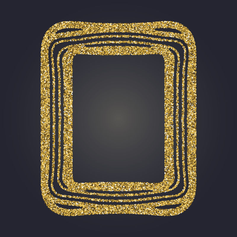 抽象矢量现代金色装饰边框设计