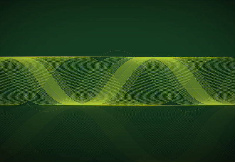 抽象矢量绿色螺旋形元素背景