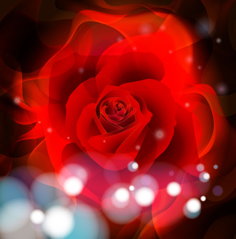 抽象矢量红色玫瑰设计背景