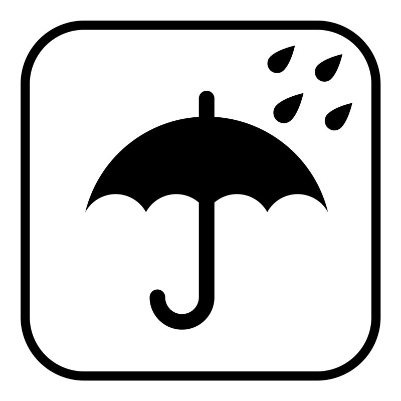抽象矢量小心下雨的图标设计
