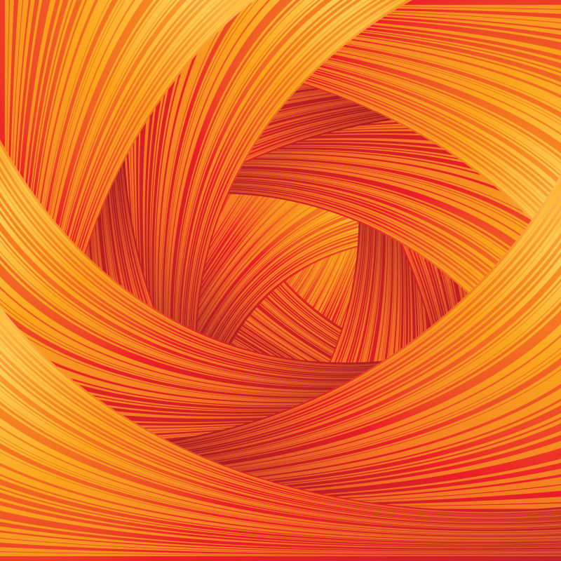 抽象的橙色螺旋条纹背景矢量设计