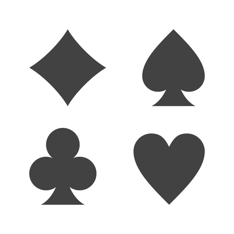 创意矢量现代赌场扑克牌元素图标设计