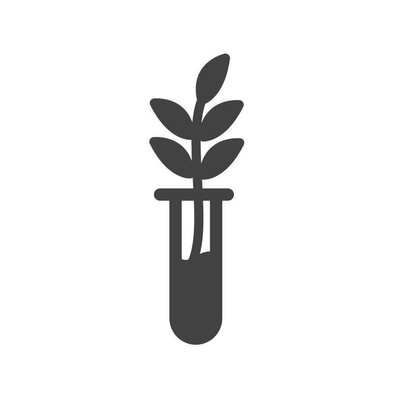 抽象矢量植物生长主题的化学图标设计