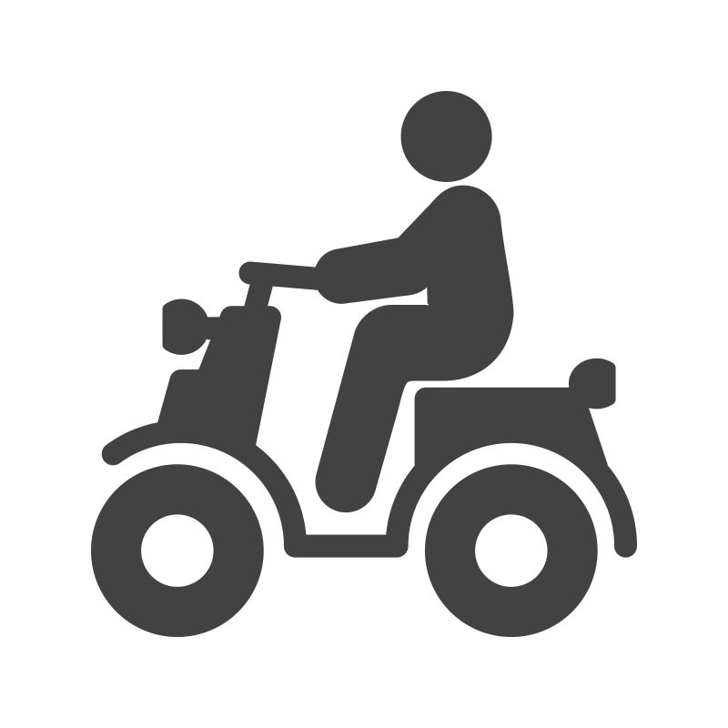 抽象矢量骑摩托车的人图标设计