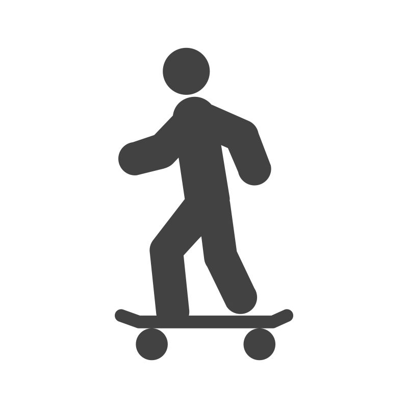 抽象矢量现代滑滑板的人图标设计
