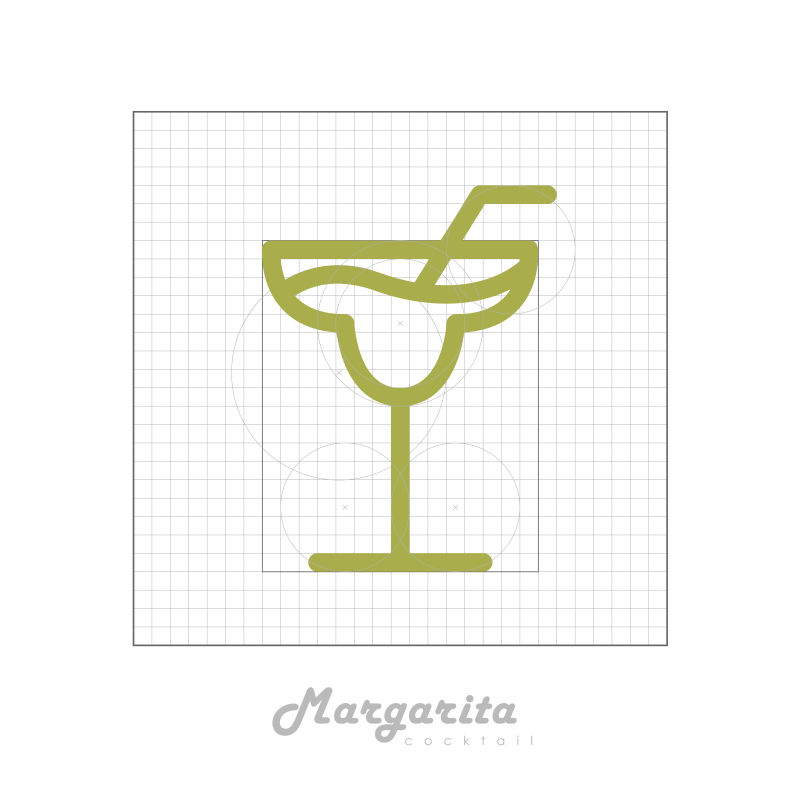 创意矢量玛格丽塔标志设计