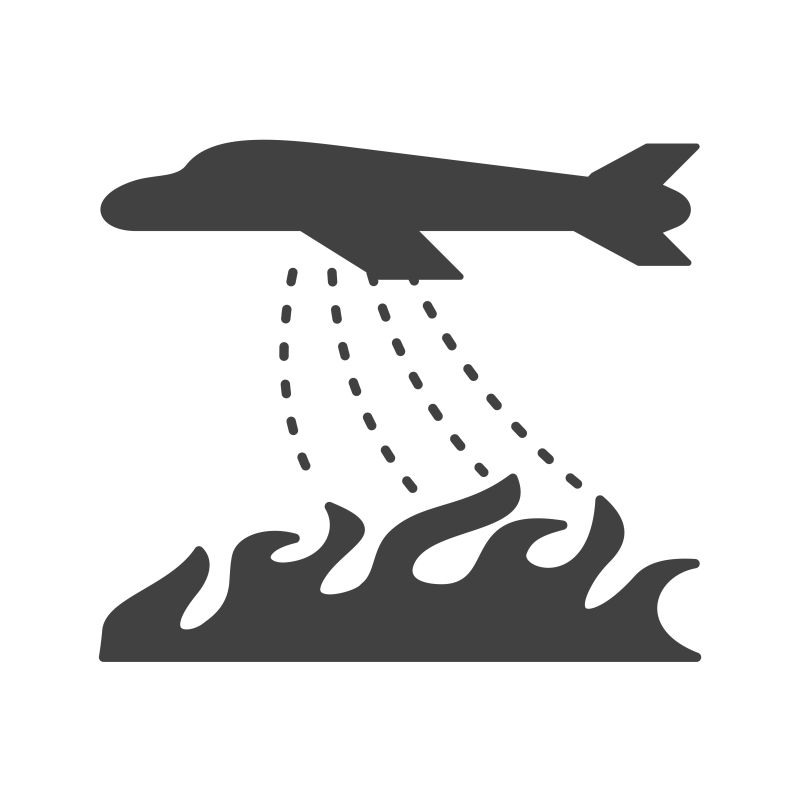 抽象矢量灭火飞机图标设计