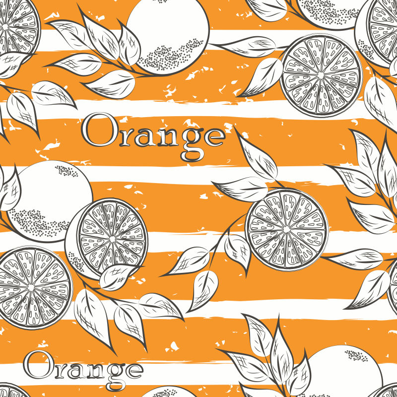 橘子是橙色的条纹