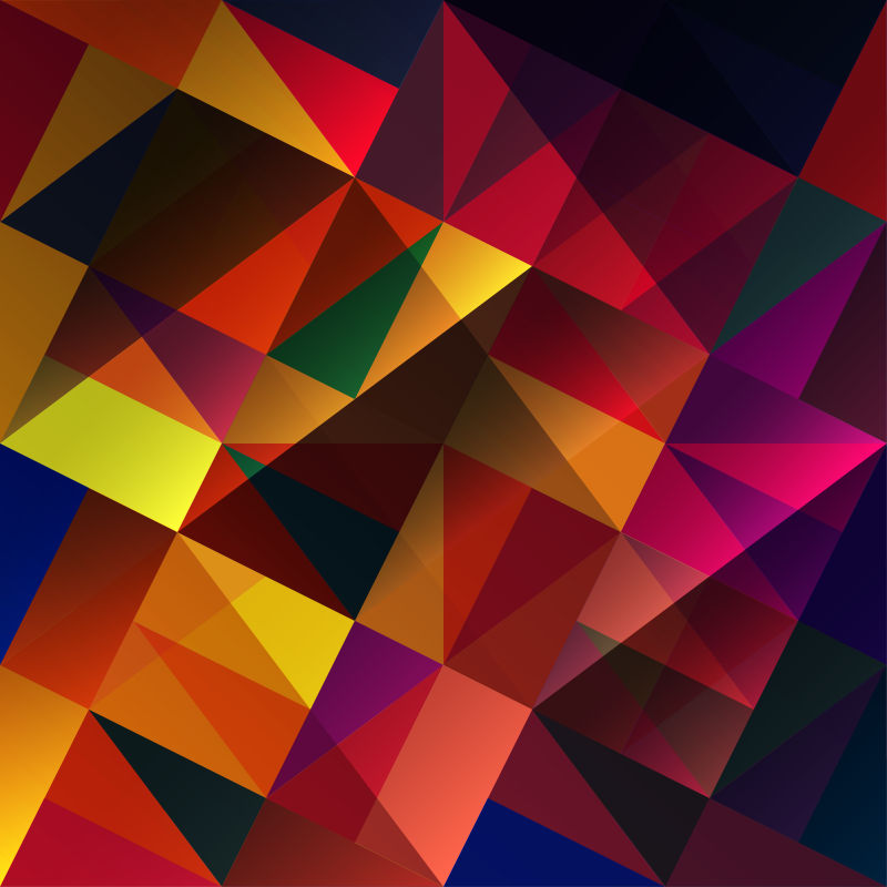 矢量抽象彩色三角背景