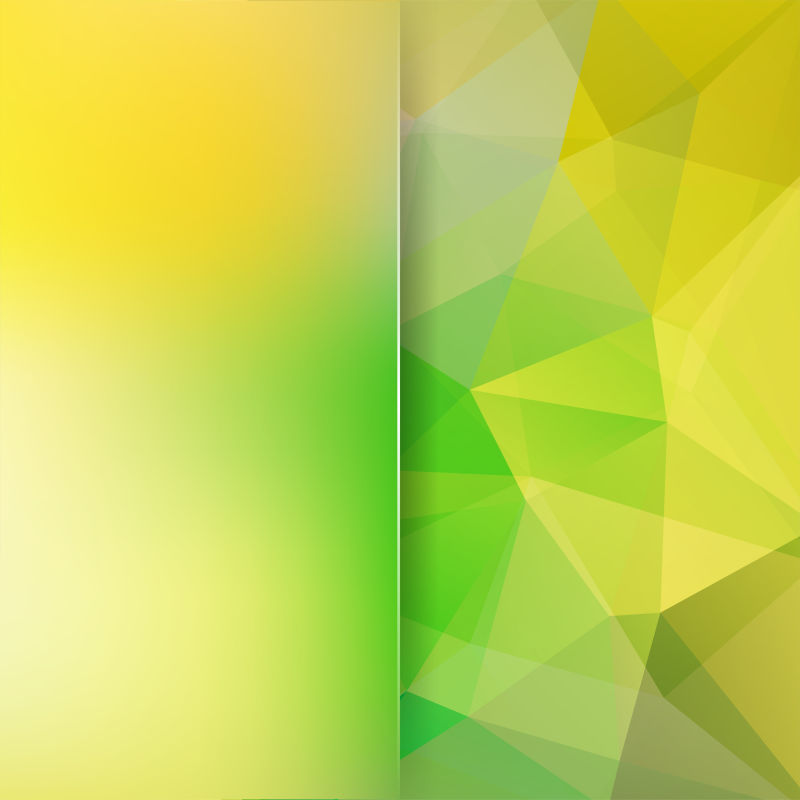 抽象矢量黄绿渐变的几何现代背景