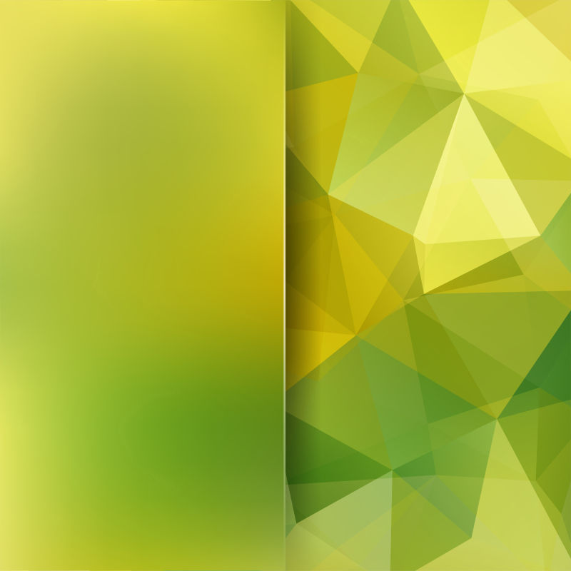 矢量抽象绿色几何风格的背景设计