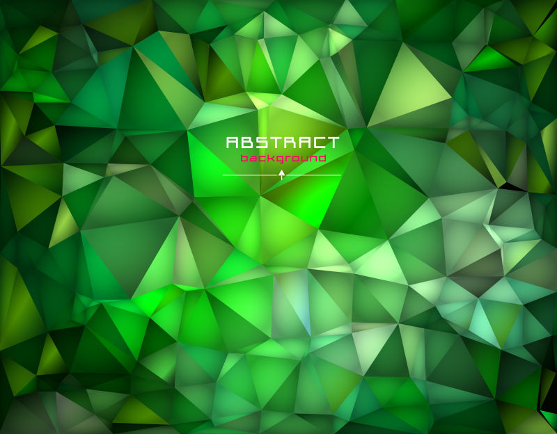 创意矢量绿色几何元素设计背景