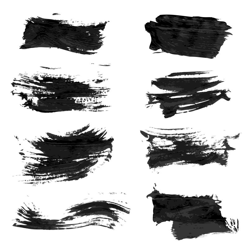 抽象矢量黑色水墨设计元素