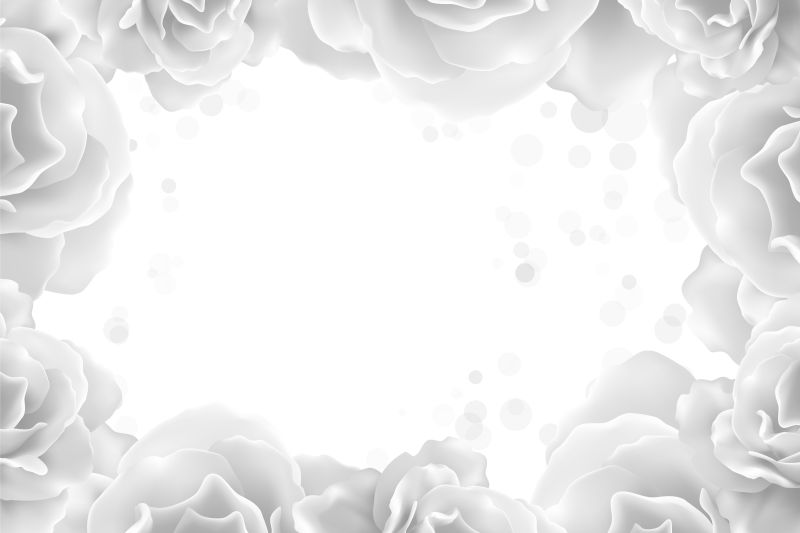 创意矢量白色花瓣元素的现代背景