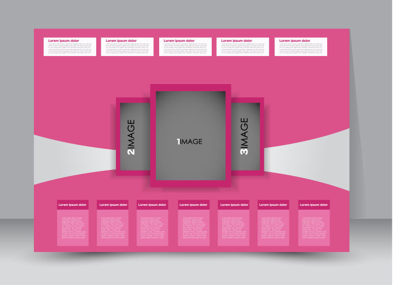 创意矢量现代粉色网页宣传册设计