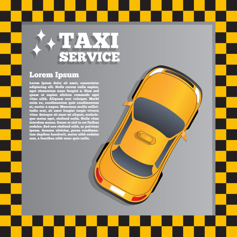 抽象矢量出租车服务设计插图