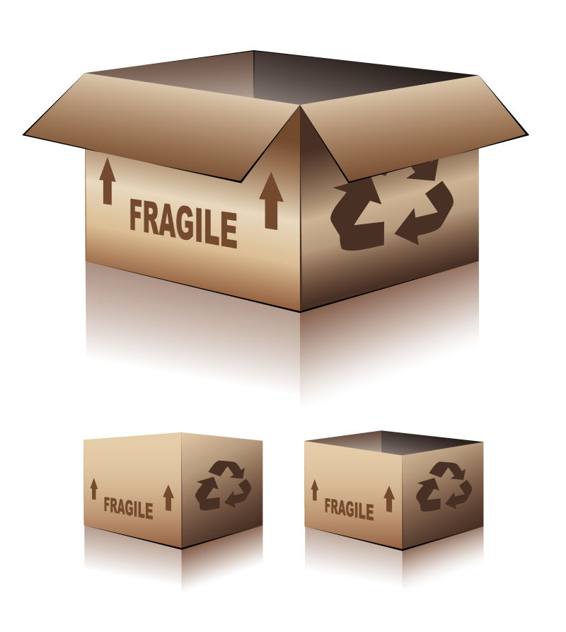 创意矢量可循环运用的包装盒设计