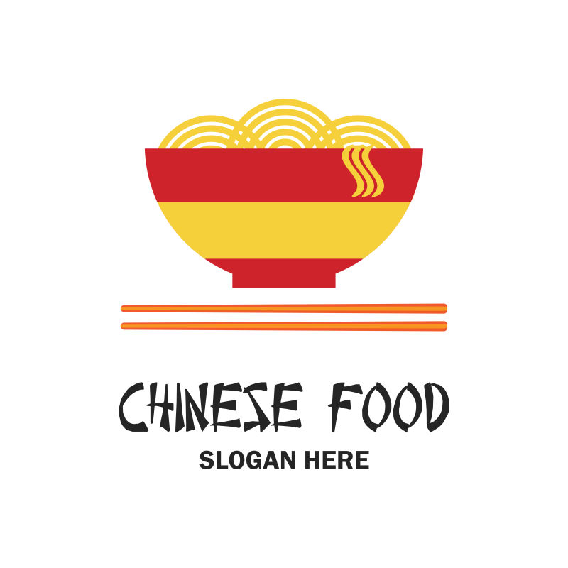 抽象矢量中国餐厅标志设计