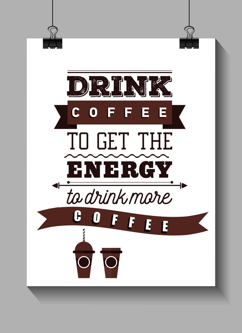 创意矢量喝咖啡概念的平面插图
