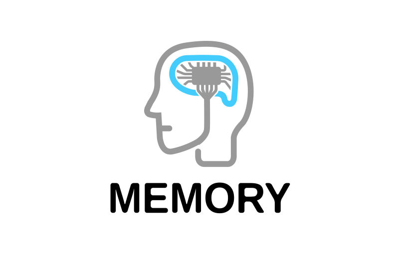 抽象矢量记忆主题的标志设计