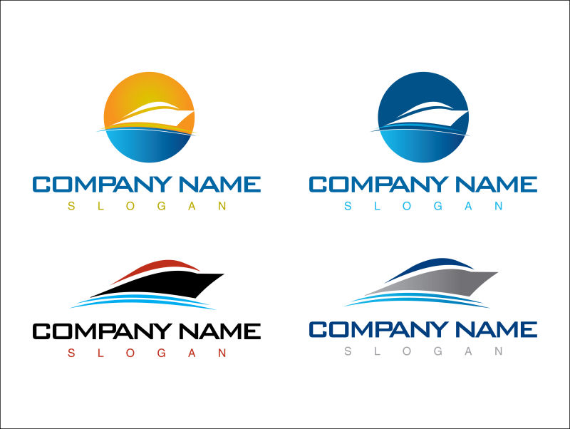 矢量四个商业logo